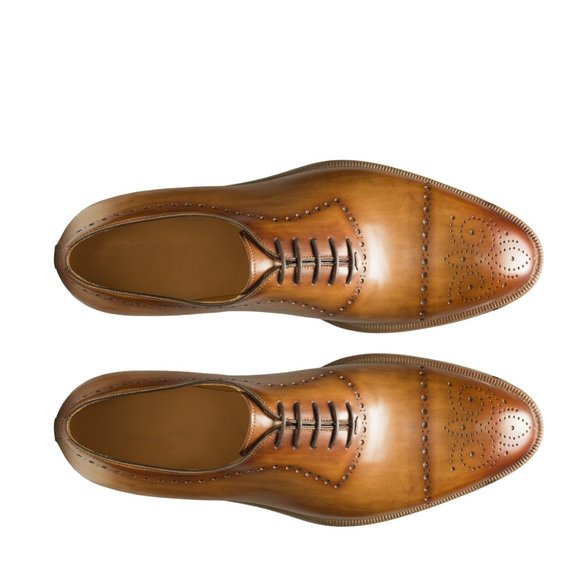 Bashwood Handmade Brown Brogue Leather Oxfords